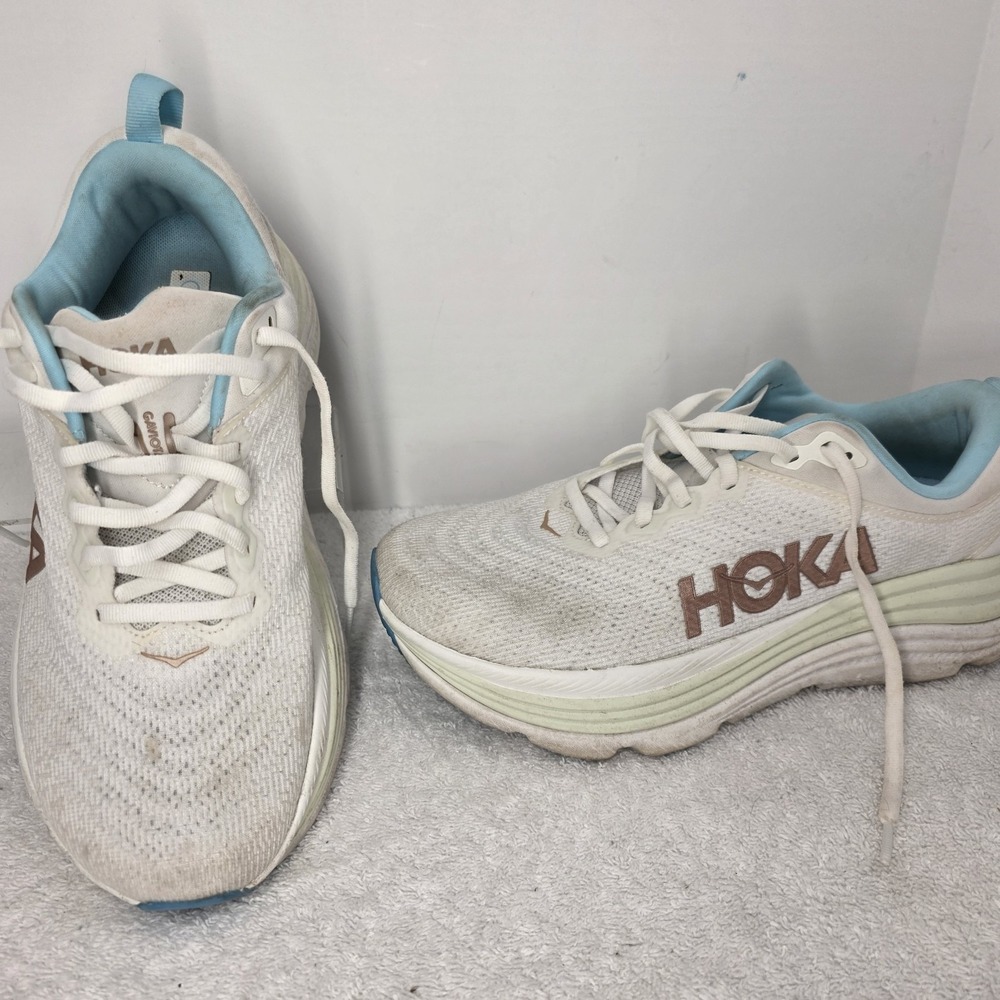 Hoka Sneakers One One W Gaviota 5 Running Shoes 8.5B frost rose gold athletic